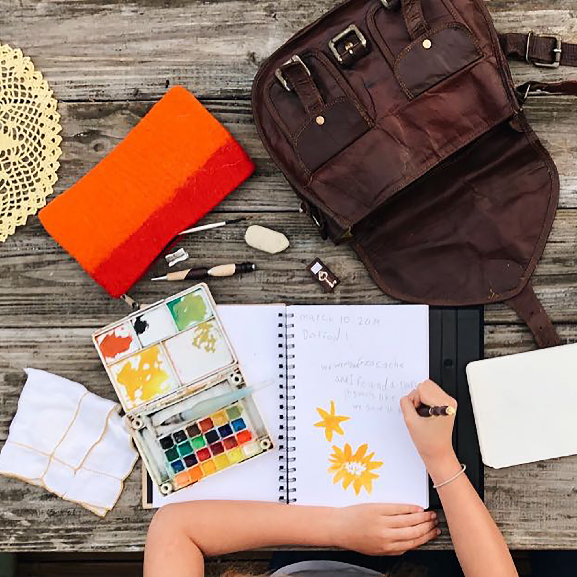 Supplies for Nature Notebooking episode artwork